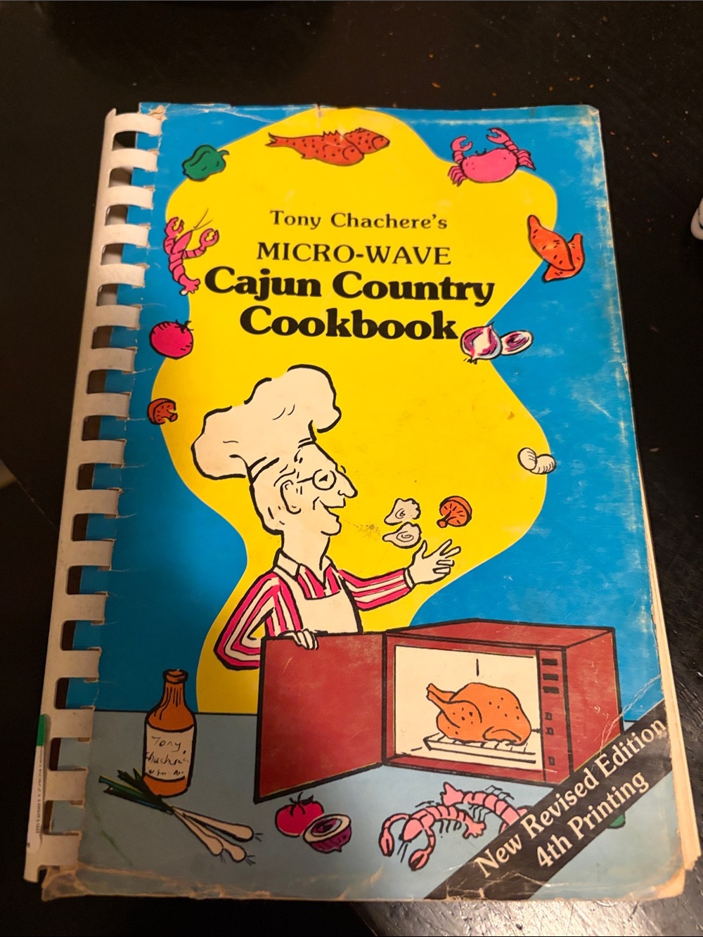 Micro-Wave Cajun Country Cookbook - Blue & Yellow